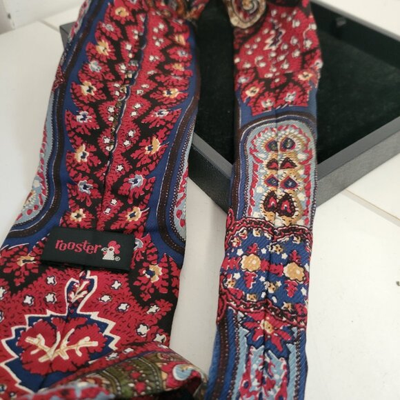 Vintage Rooster Tie 1950's-60's Highly Collectible Square Tip - Picture 3 of 3